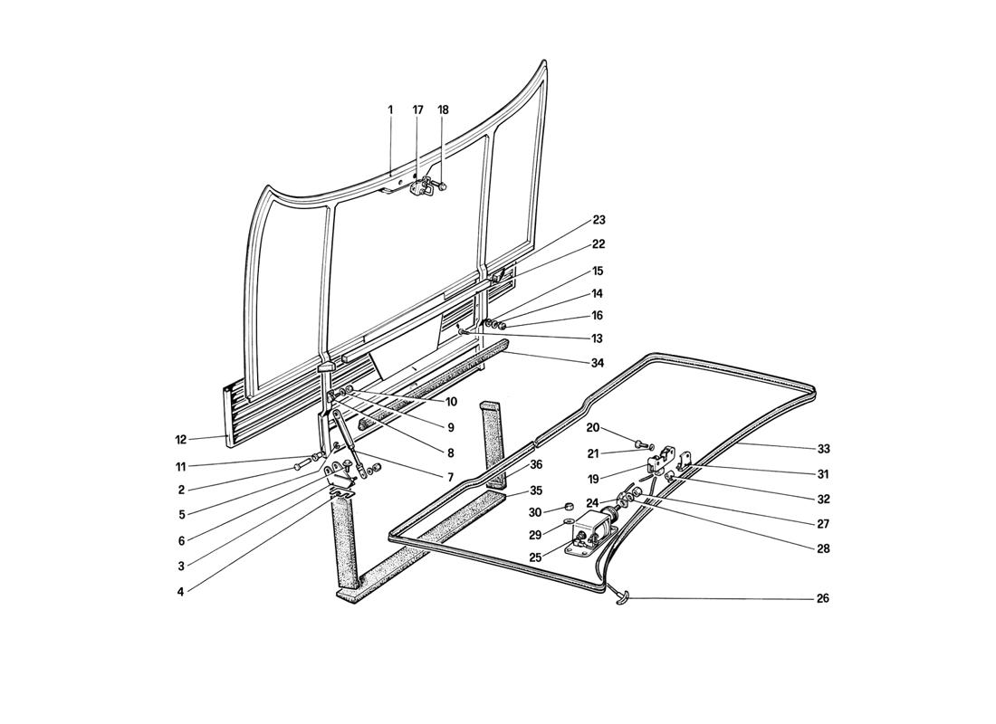 Schematic: Front Compartment Lid