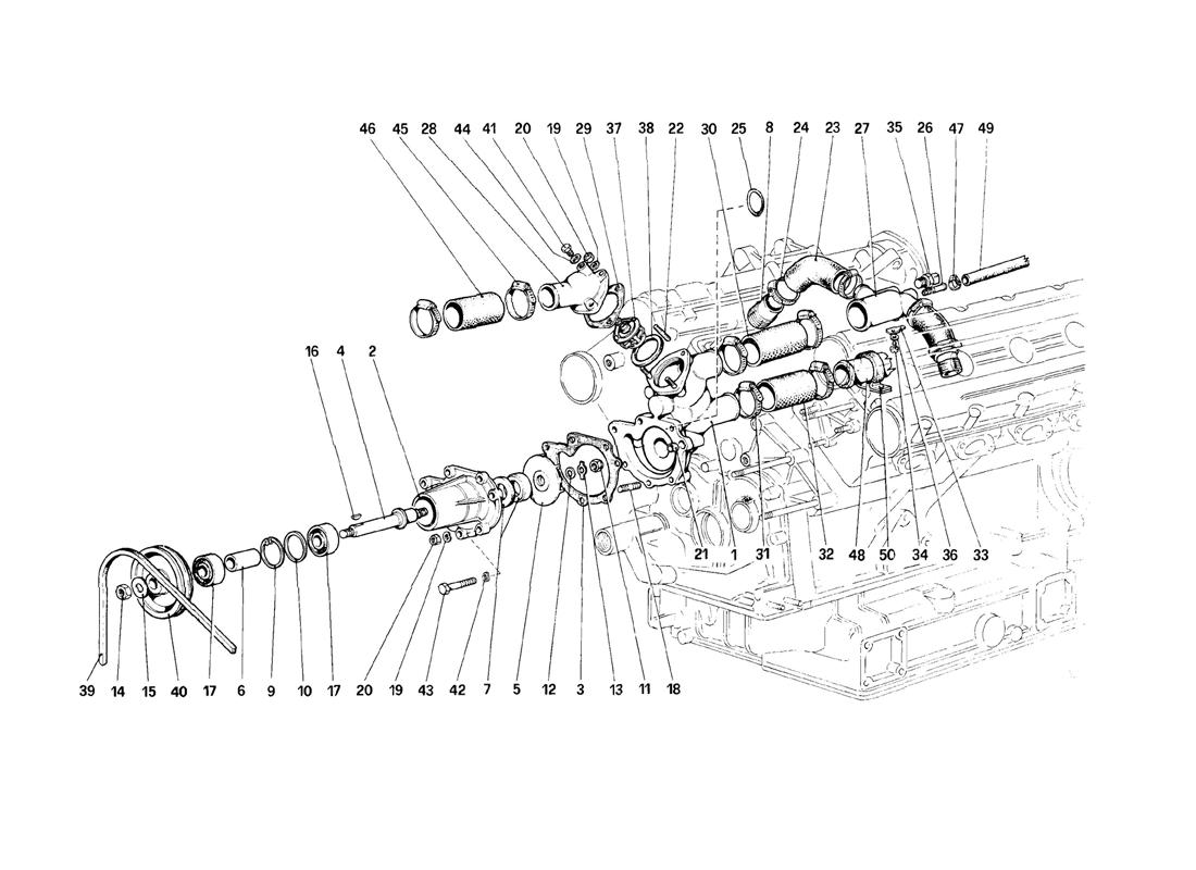 Schematic: Water Pump And Piping