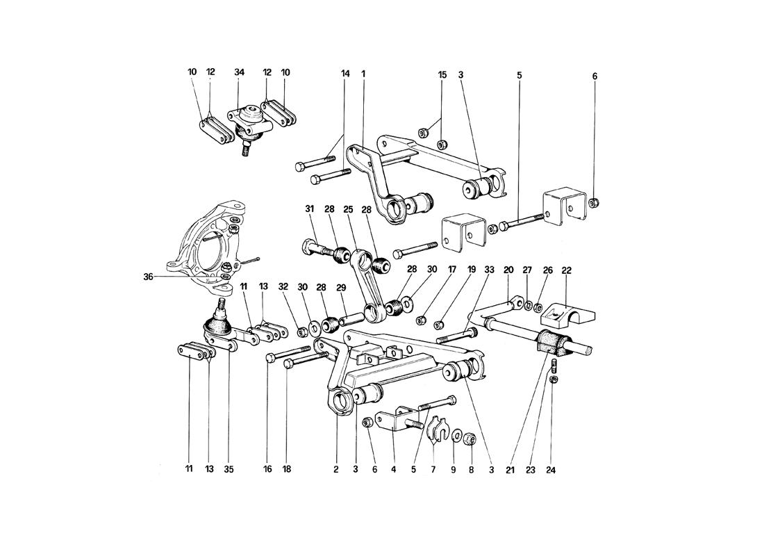 Schematic: Front Suspension - Wishbones