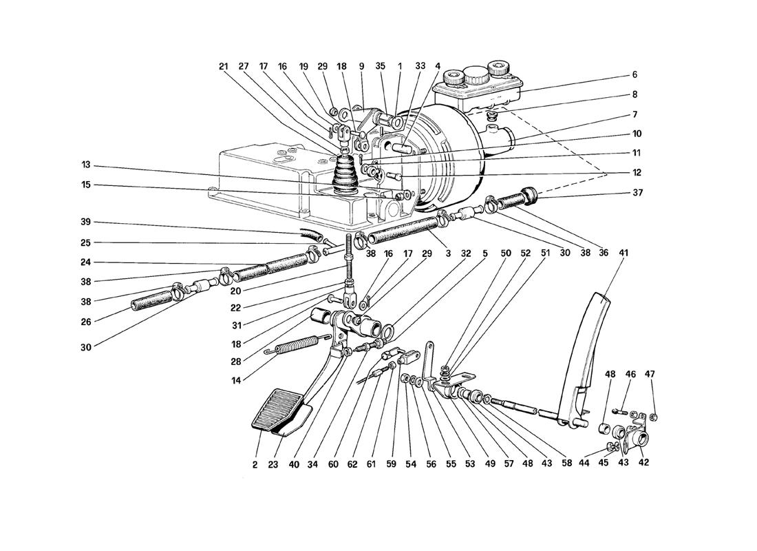 Schematic: Throttle Control And Brake Hydraulic System (Variants For Rhd Version)