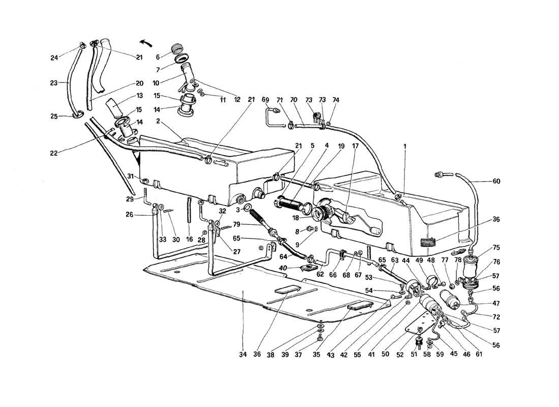 Schematic: Fuel Pump And Pipes