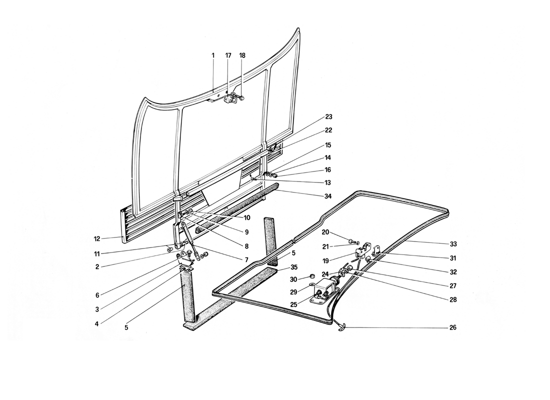 Schematic: Front Compartment Lid