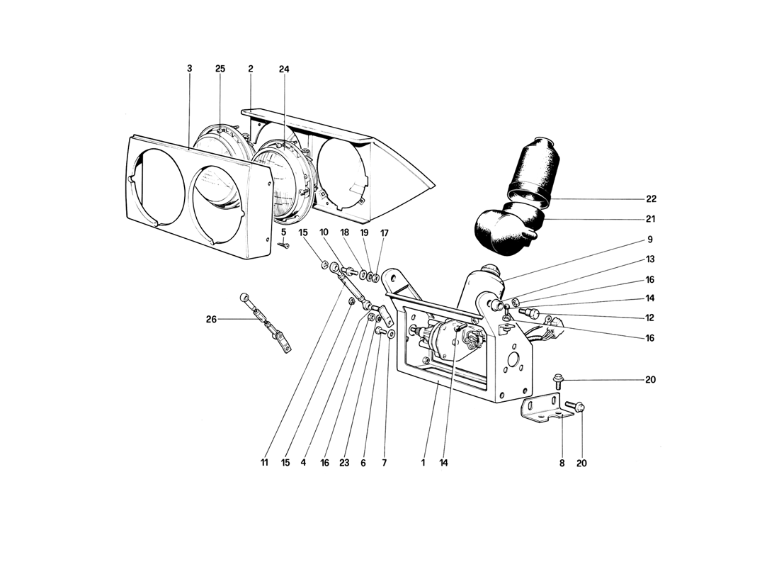 Schematic: Lights Lifting Device And Headlights