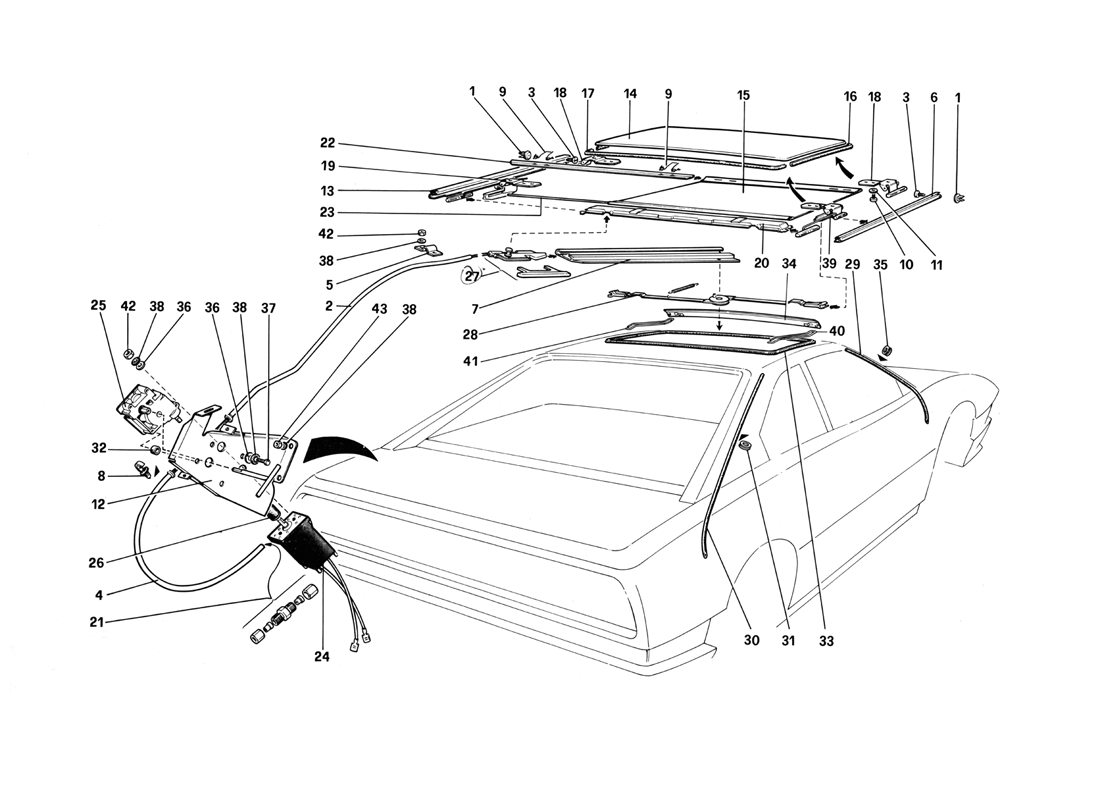 Schematic: Sun Roof - Quattrovalvole