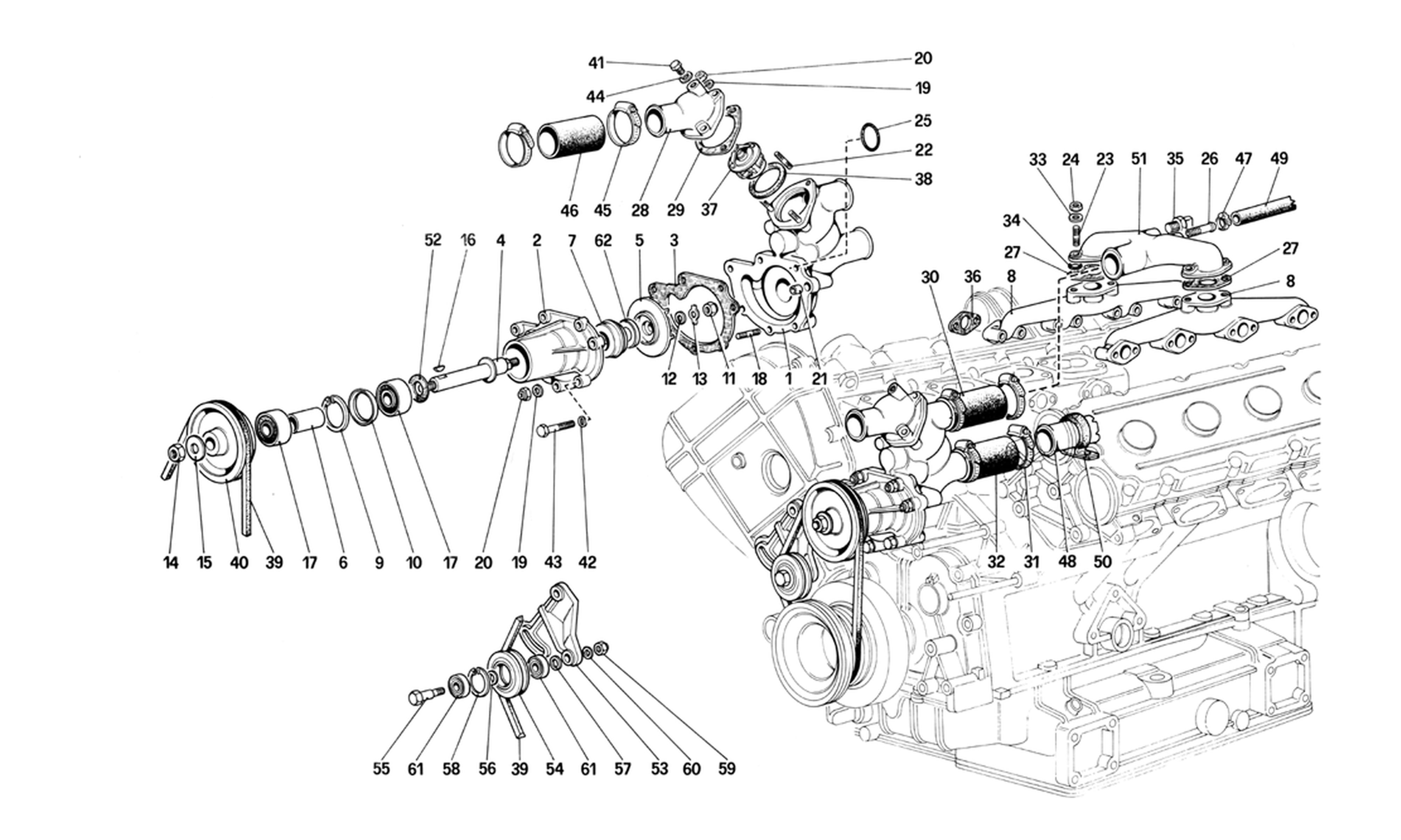 Schematic: Water Pump And Piping