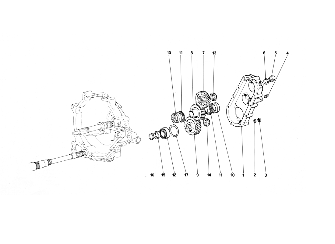 Schematic: Gearbox Transmission