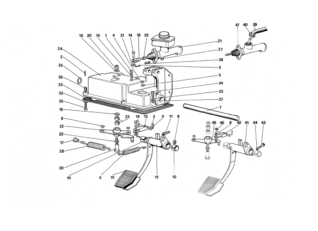 Schematic: Pedal Board - Clutch Control (Variants For Rhd)