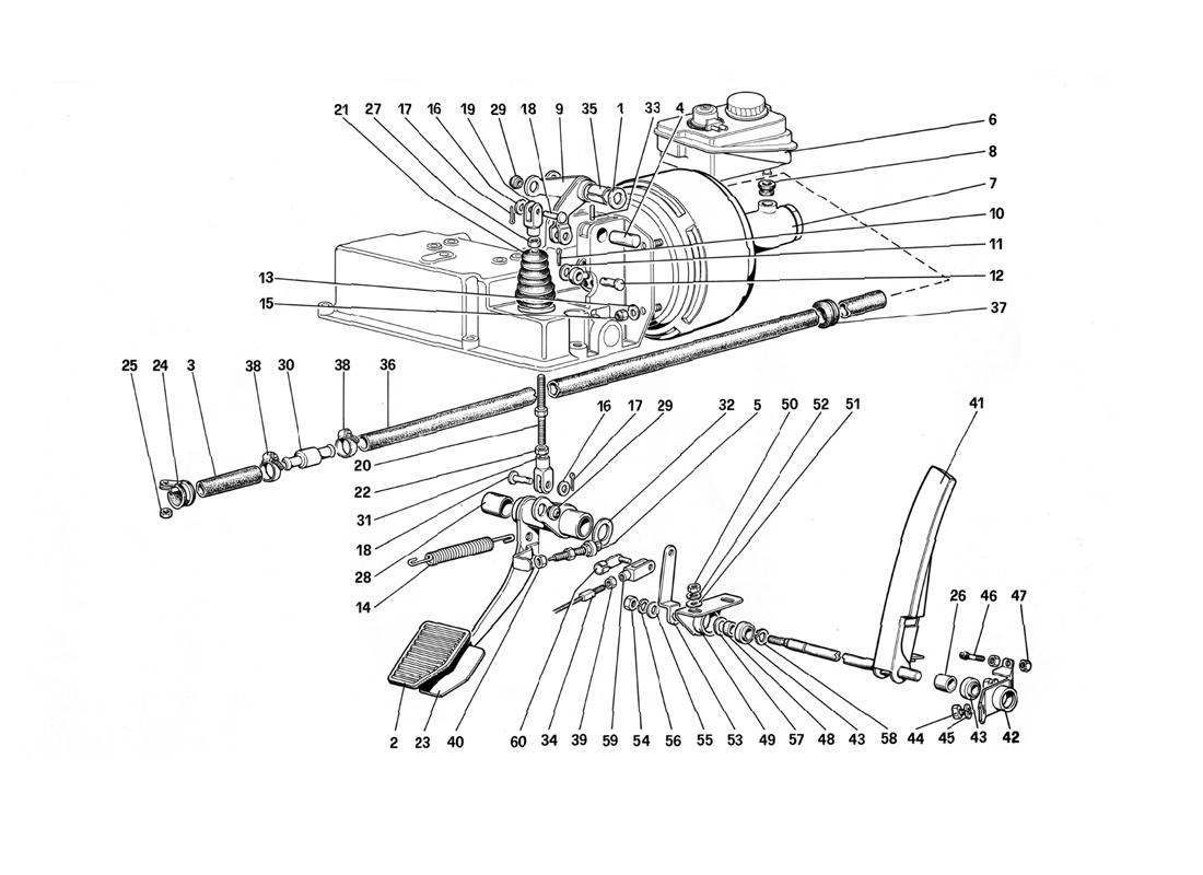 Schematic: Throttle Control And Brake Hydraulic System (Variants For Rhd)