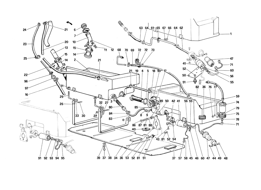 Schematic: Fuel Pump And Pipes (Quattrovalvole)