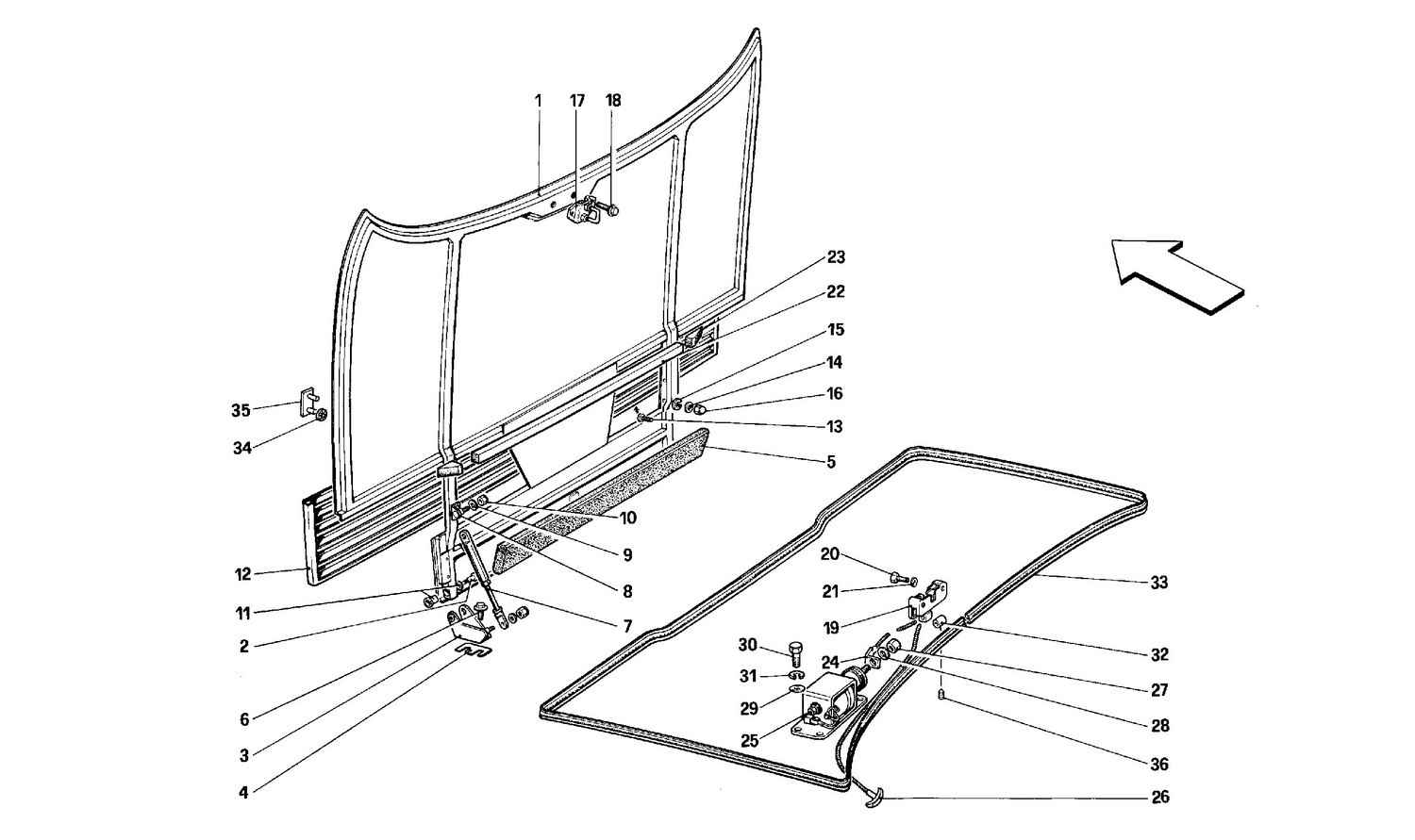 Schematic: Front Compartment Lid