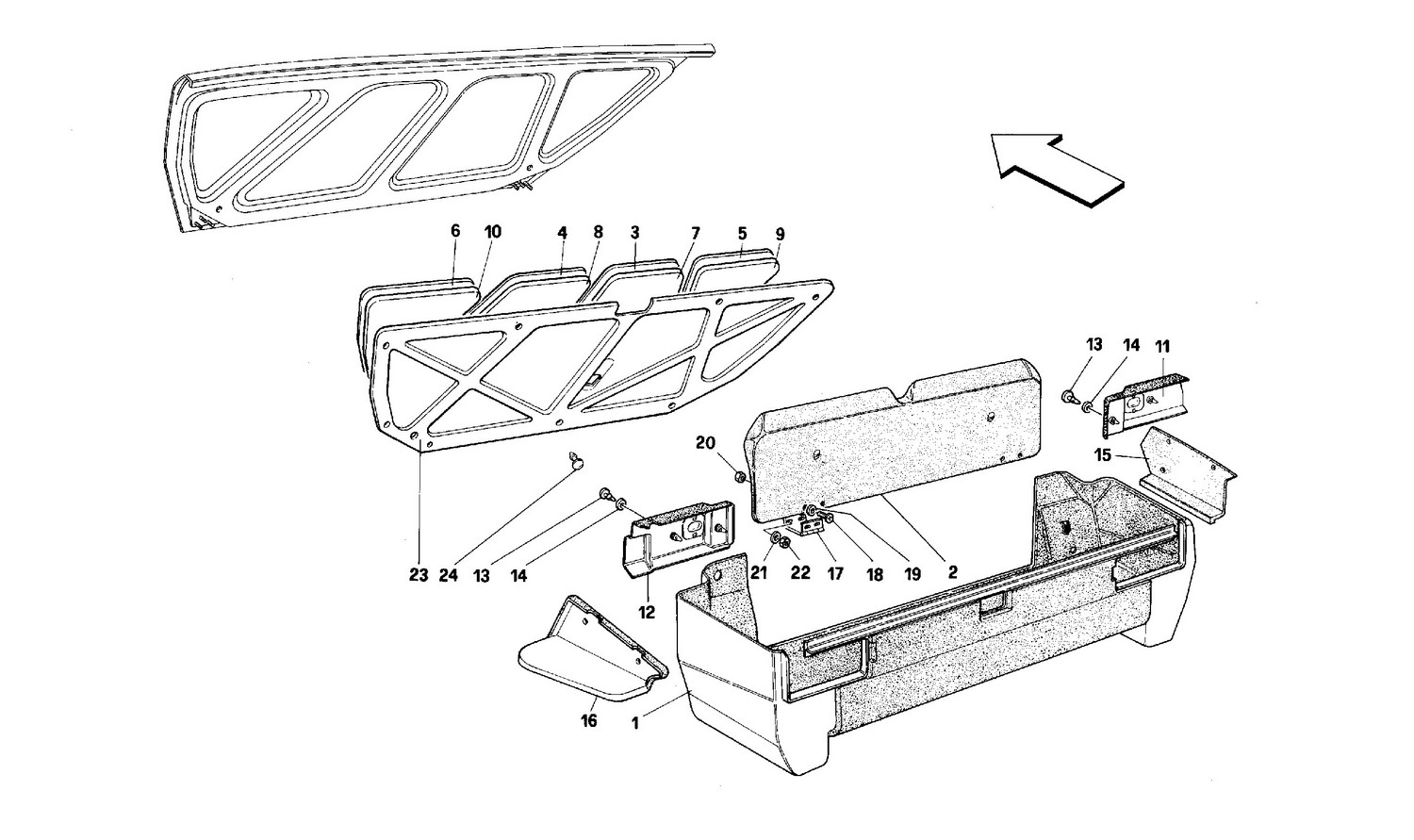 Schematic: Luggage Compartment Lid And Tapestry