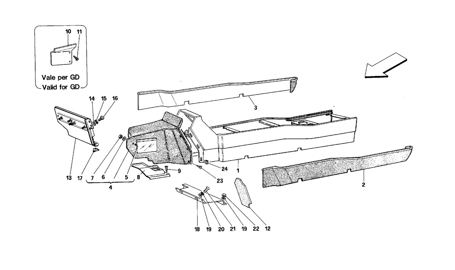 Schematic: Tunnel - Framework And Linings - Coupe -