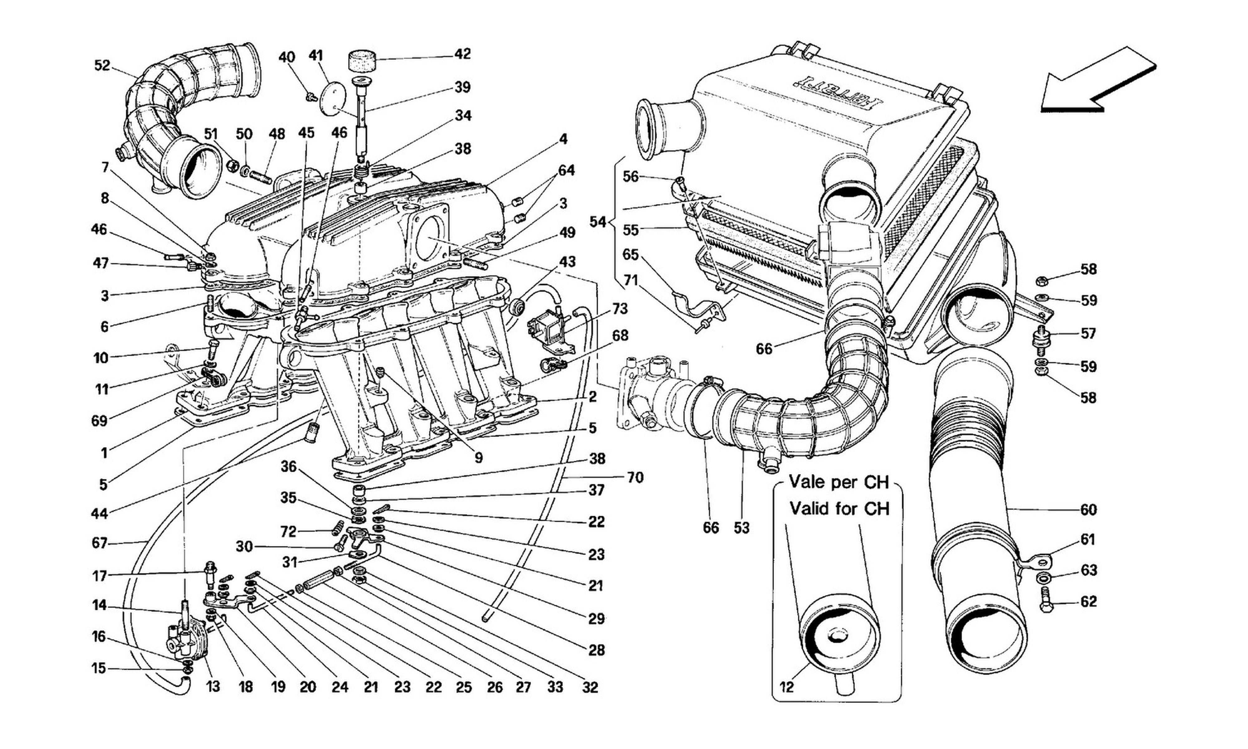 Schematic: Manifolds And Air Intake -Motronic 2.5-