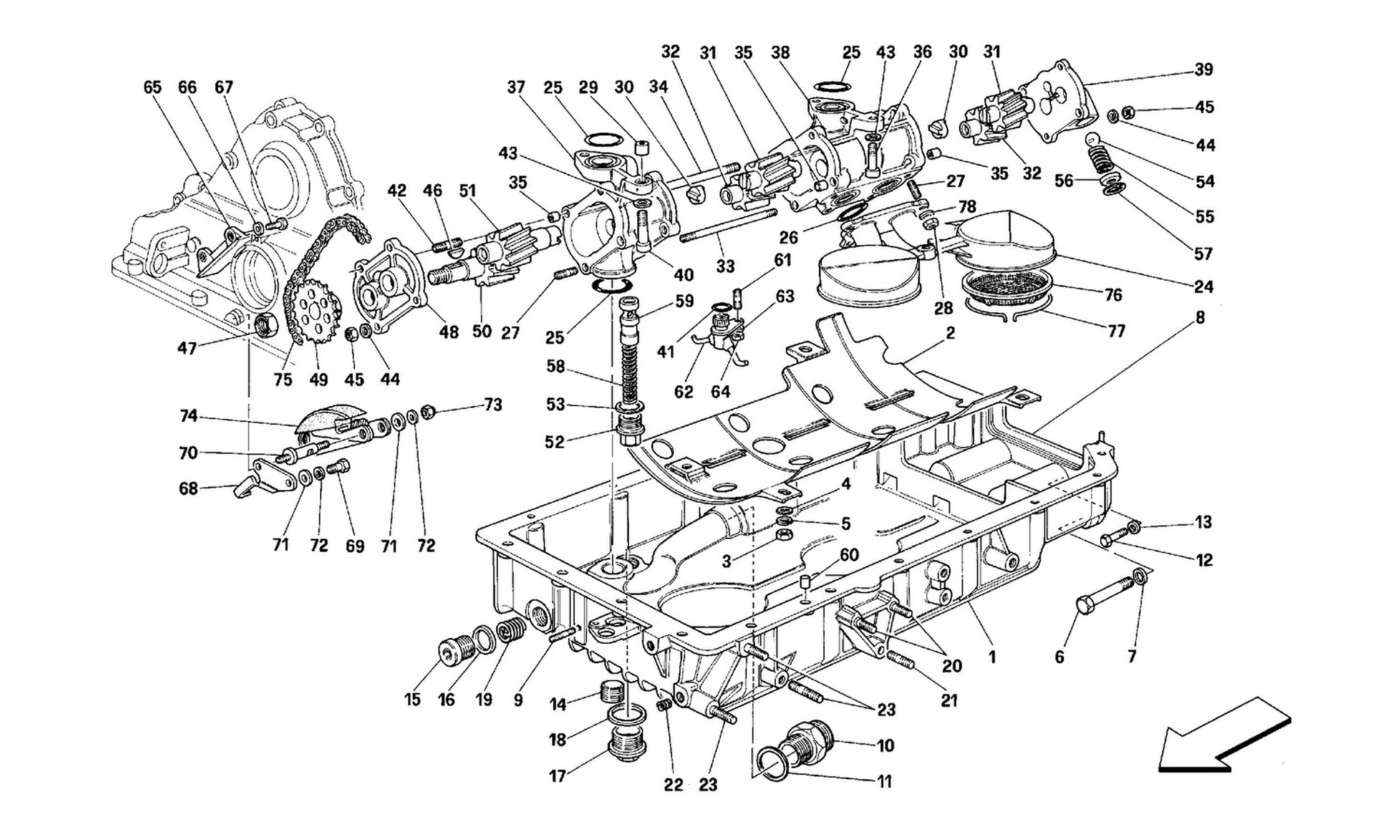 Schematic: Lubrication - Pumps And Oil Sumps