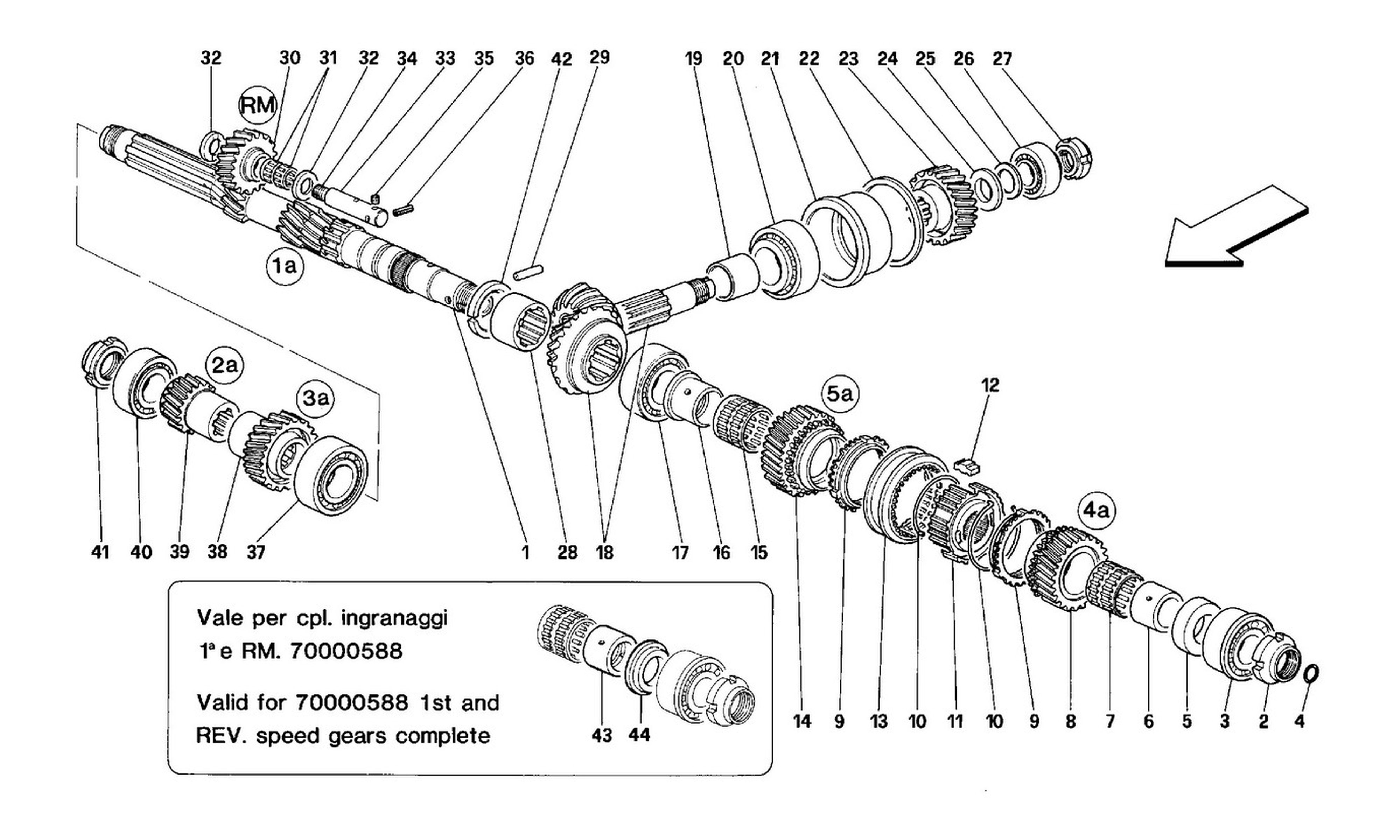 Schematic: Main Shaft Gears