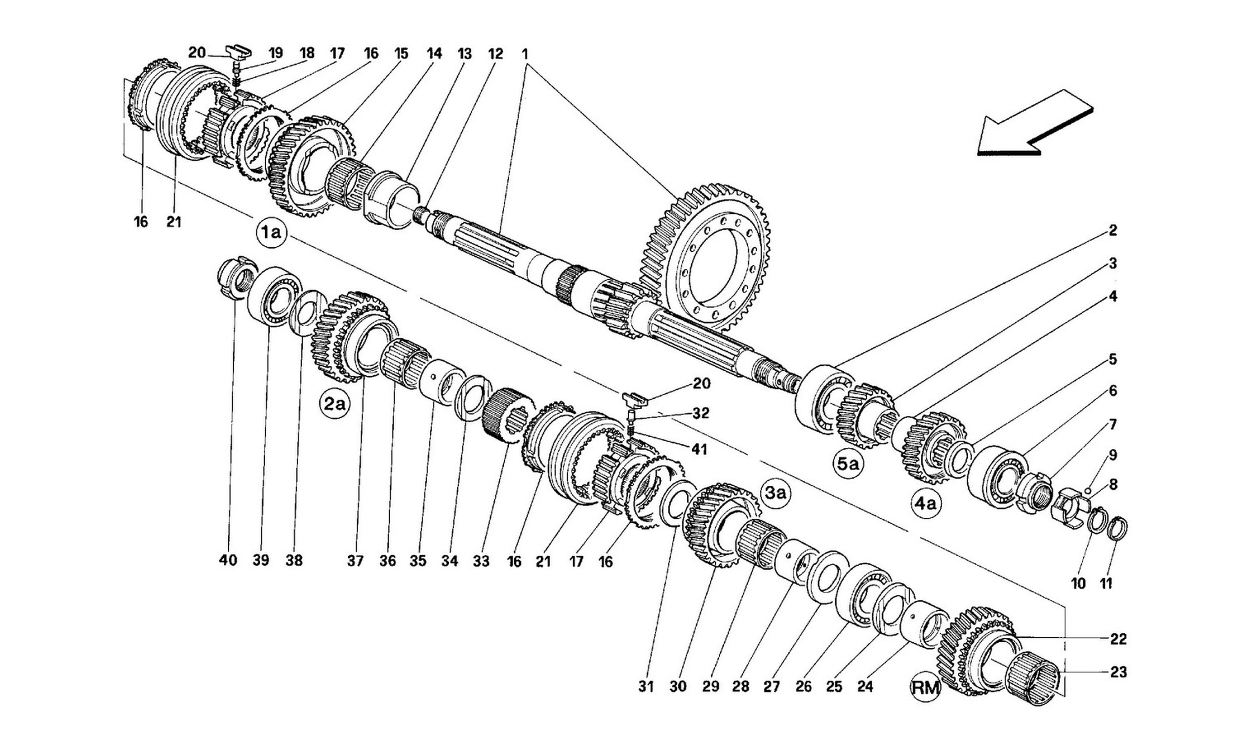 Schematic: Lay Shaft Gears