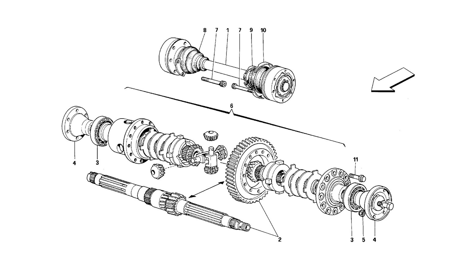 Schematic: Differential And Axle Shafts