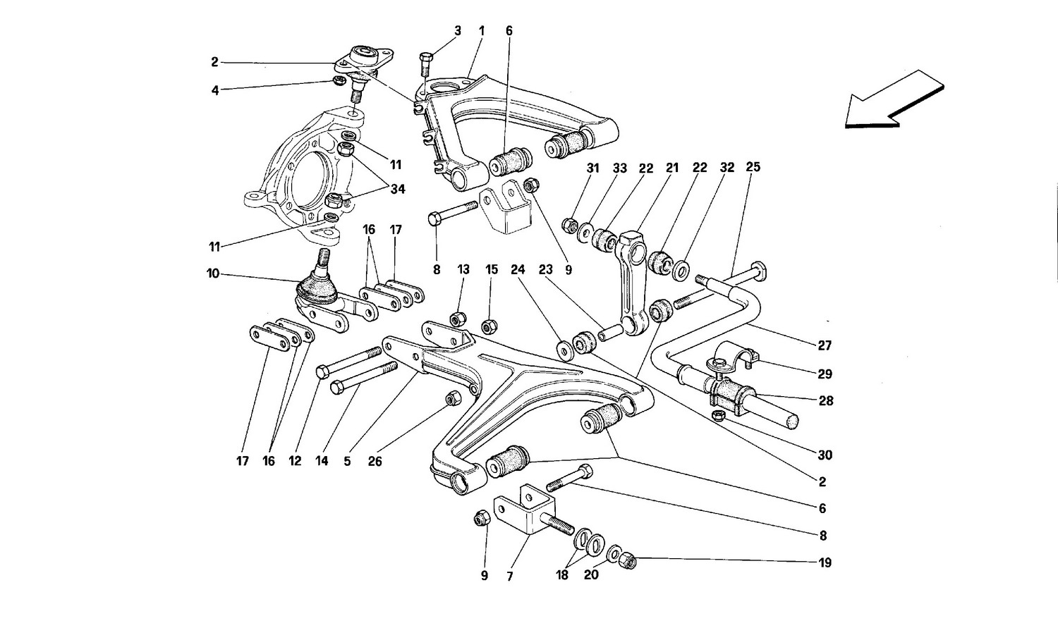 Schematic: Front Suspension - Wishbones