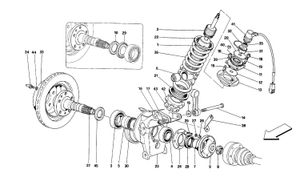 Rear Suspension - Shock Absorber And Brake Disc