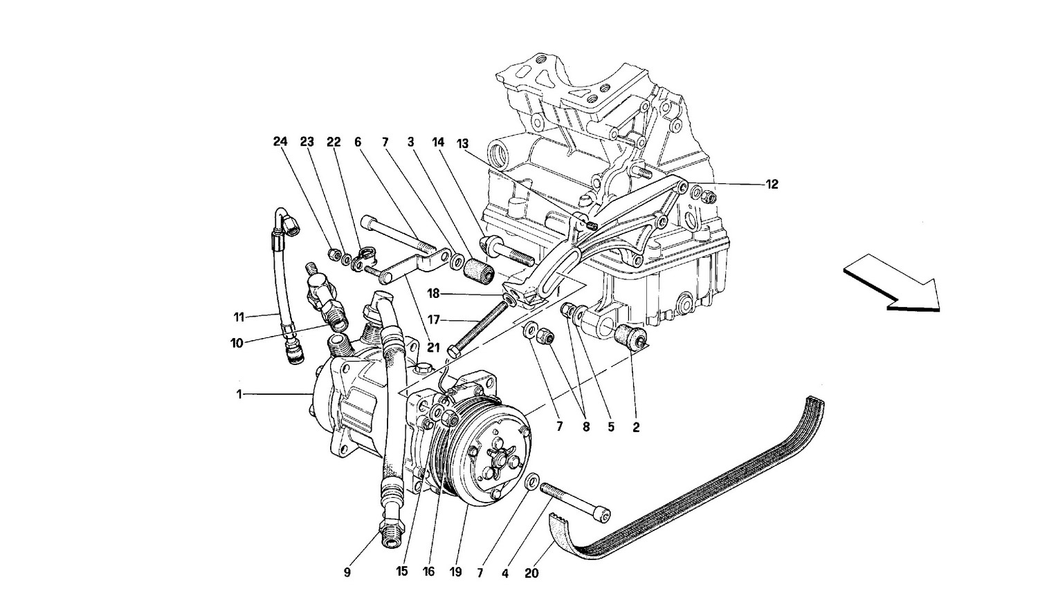 Schematic: Air Conditioning Compressor