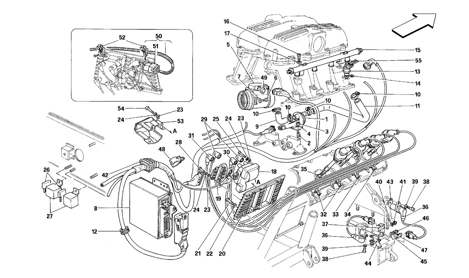 Schematic: Air Injection Ignition -Motronic 2.5-