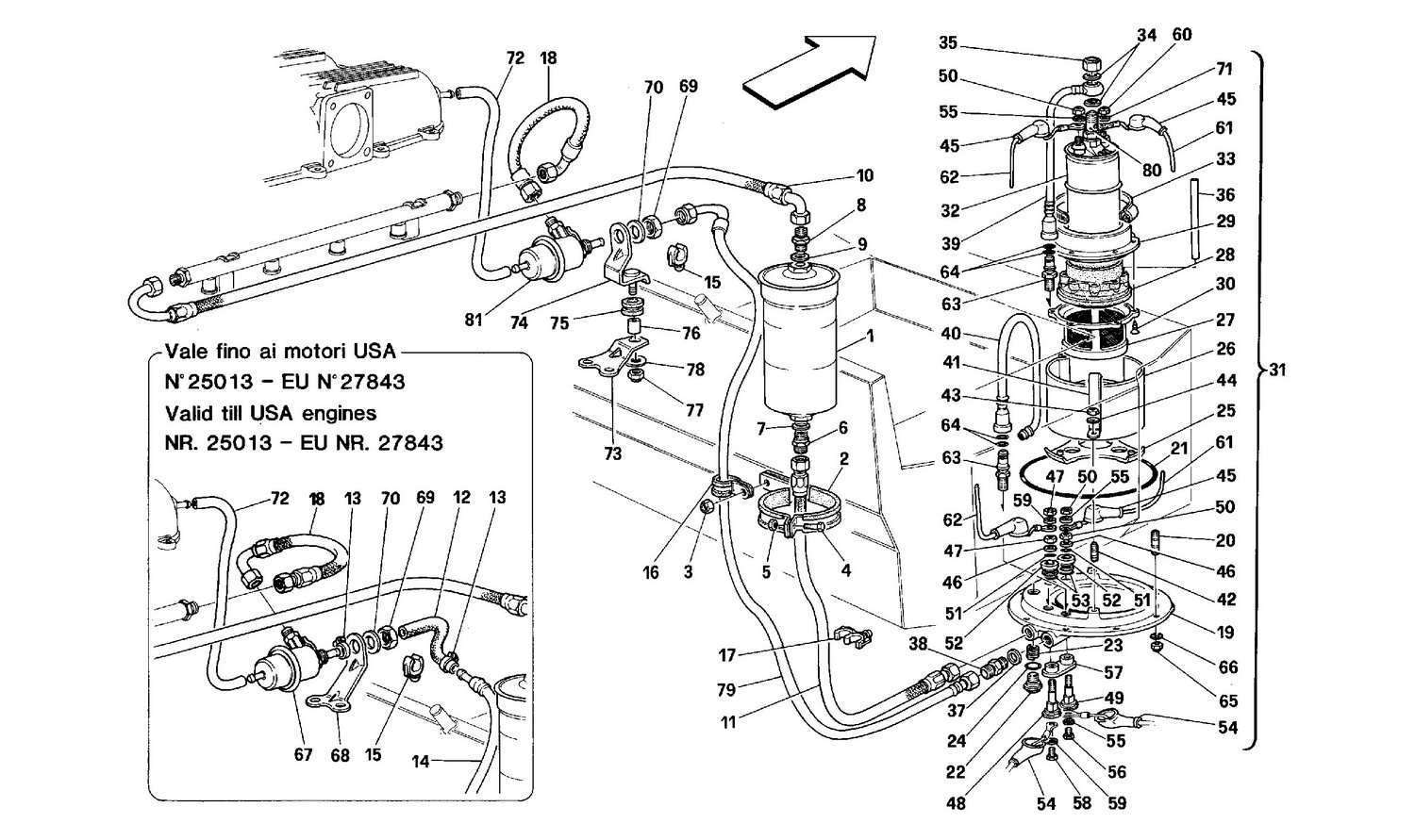 Schematic: Fuel Pump And Pipes