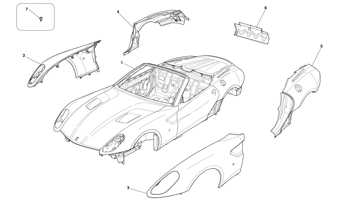 Schematic: Bodyshell - External Trim