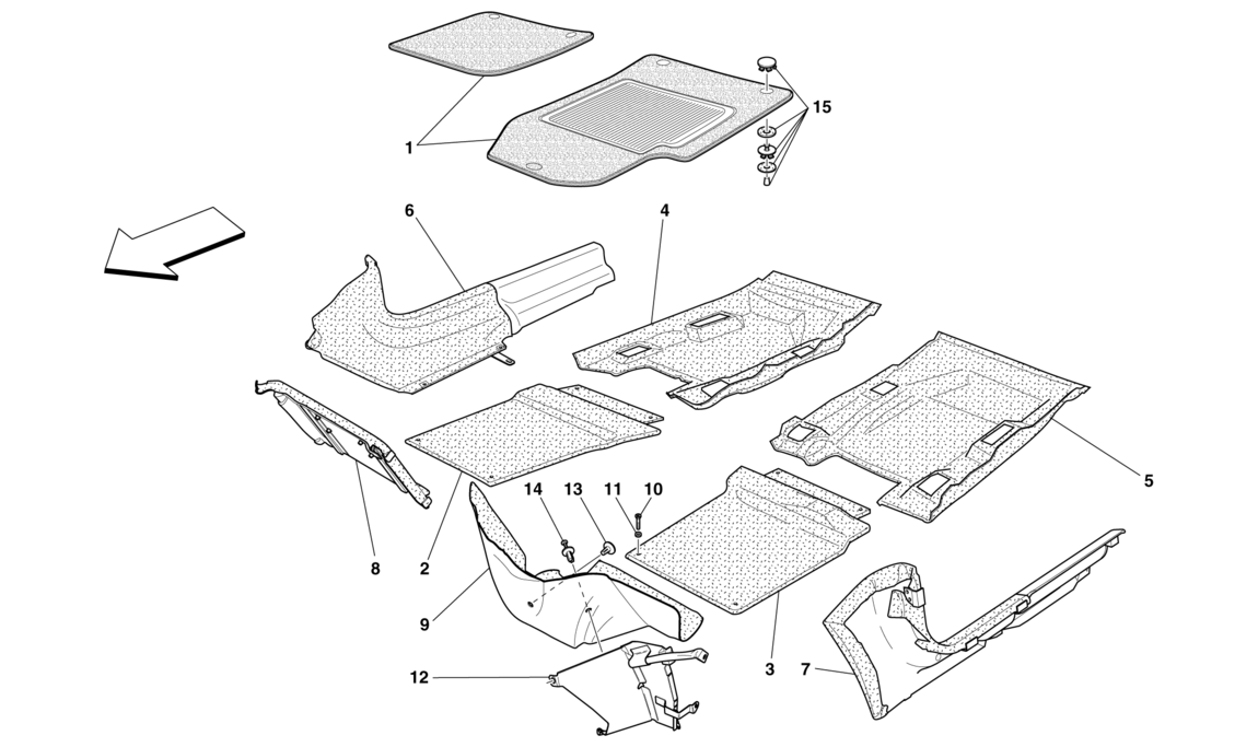 Schematic: Passenger Compartment Trim And Mats