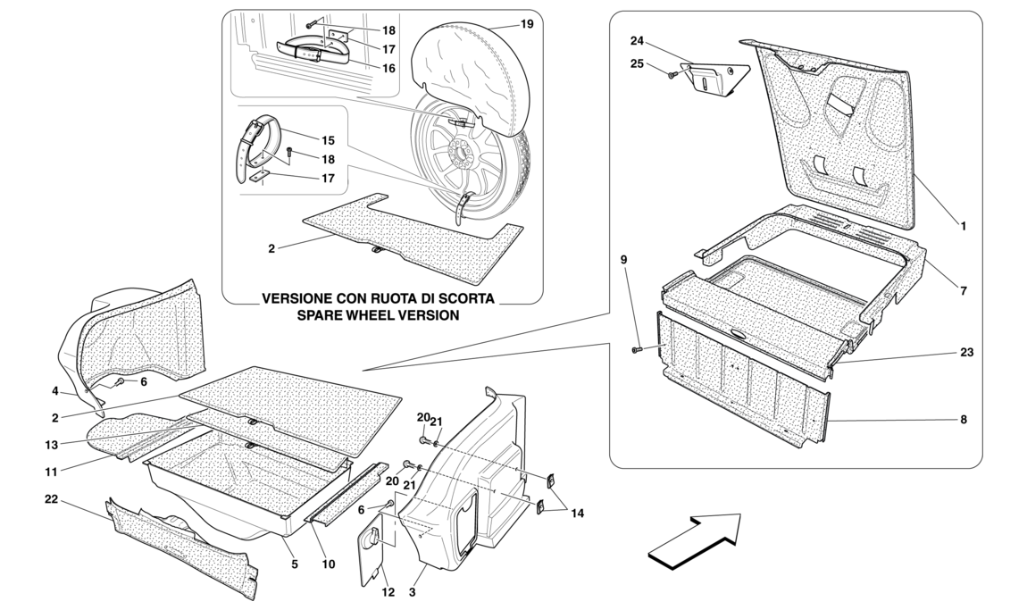 Schematic: Luggage Compartment Trim