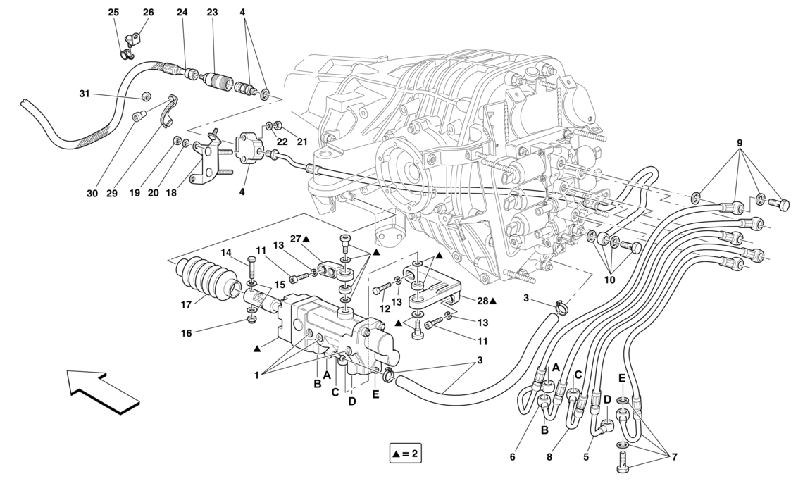Schematic: F1 Clutch Hydraulic Control