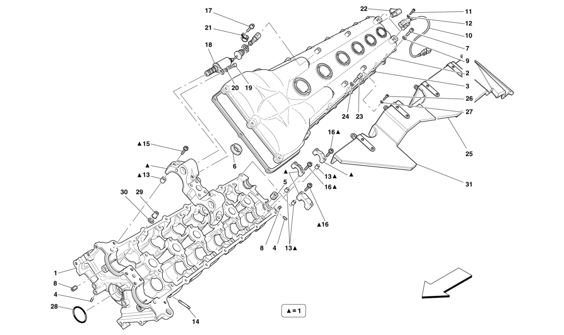 Schematic: Left Hand Cylinder Head