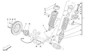 Rear Suspension - Shock Absorber And Brake Disc