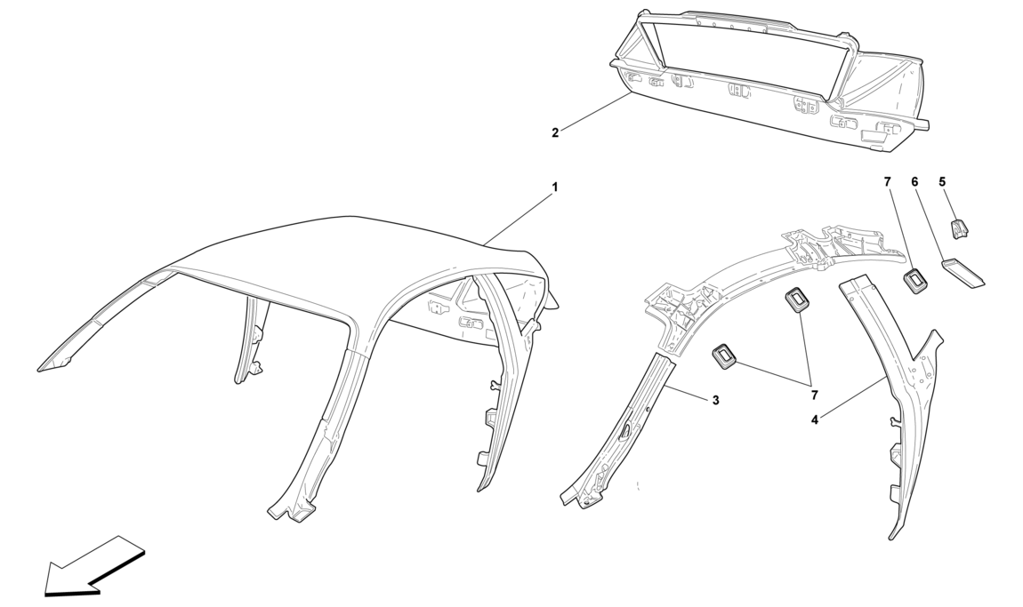 Schematic: Roof - Structure -Not For Spider 16M-