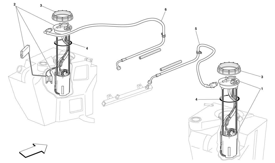 Schematic: Fuel Pumps And Lines -Applicable For Spider 16M-