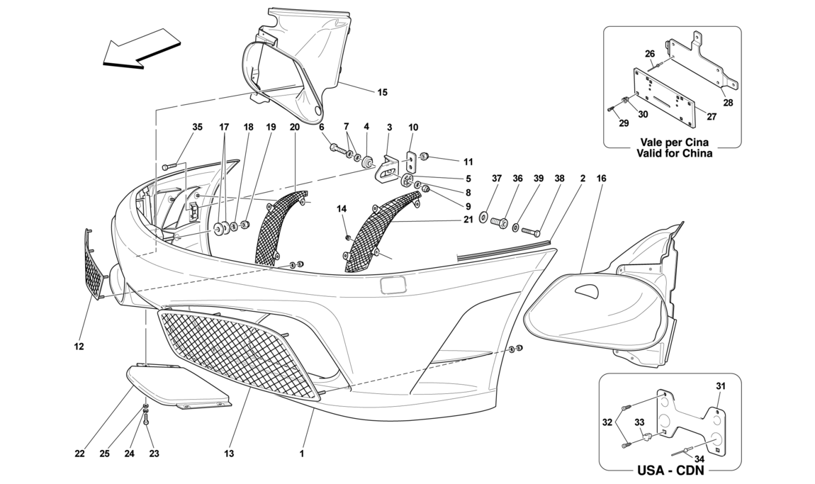 Schematic: Front Bumper