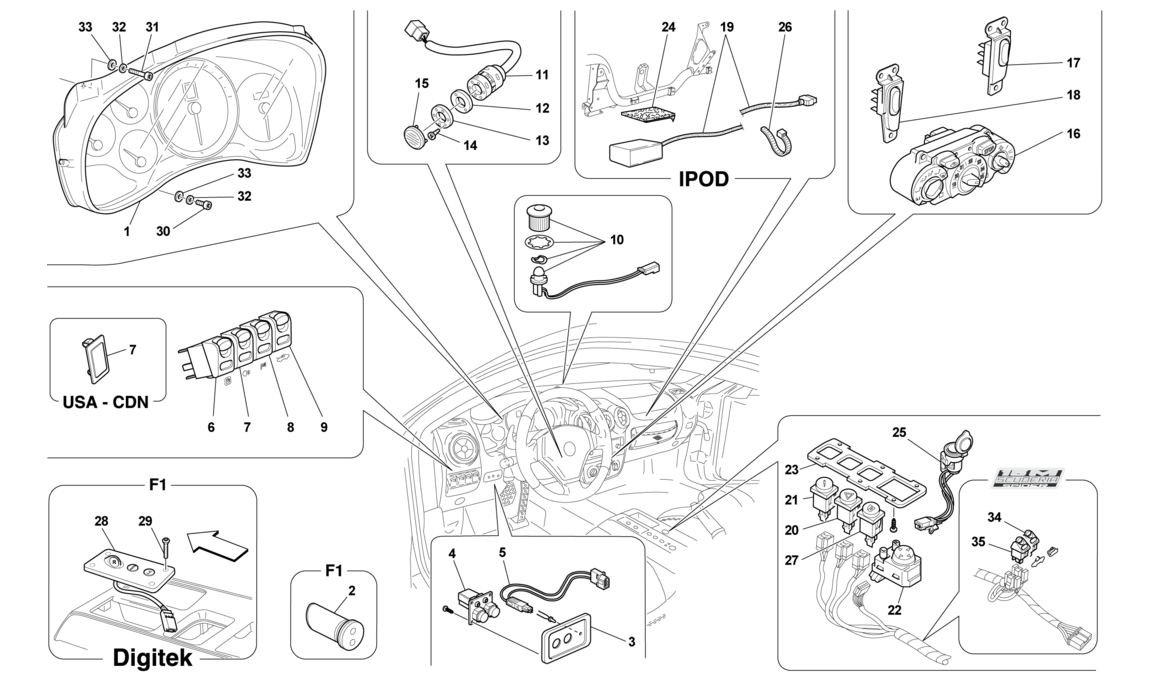 Schematic: Dashboard And Tunnel Instruments