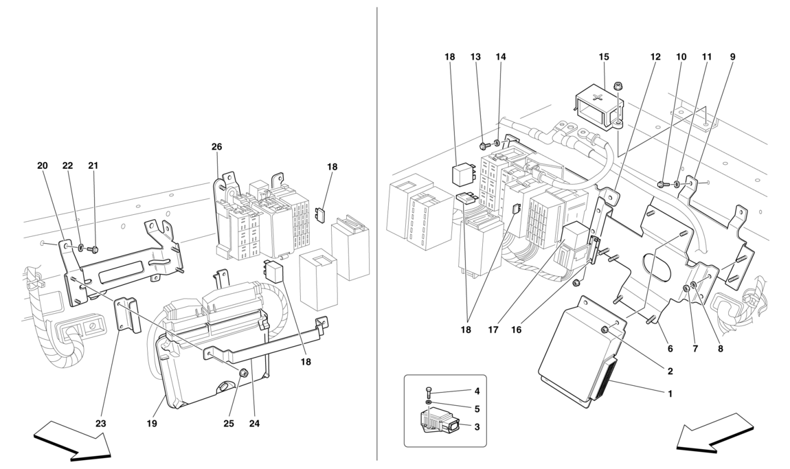 Schematic: Rear Passenger Compartment Ecus