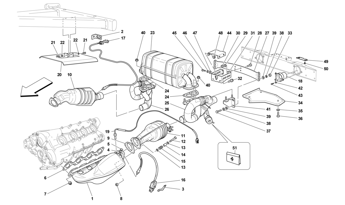 Schematic: Racing Exhaust System