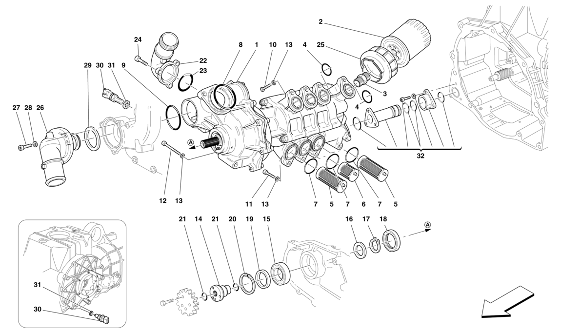 Schematic: Oil / Water Pump