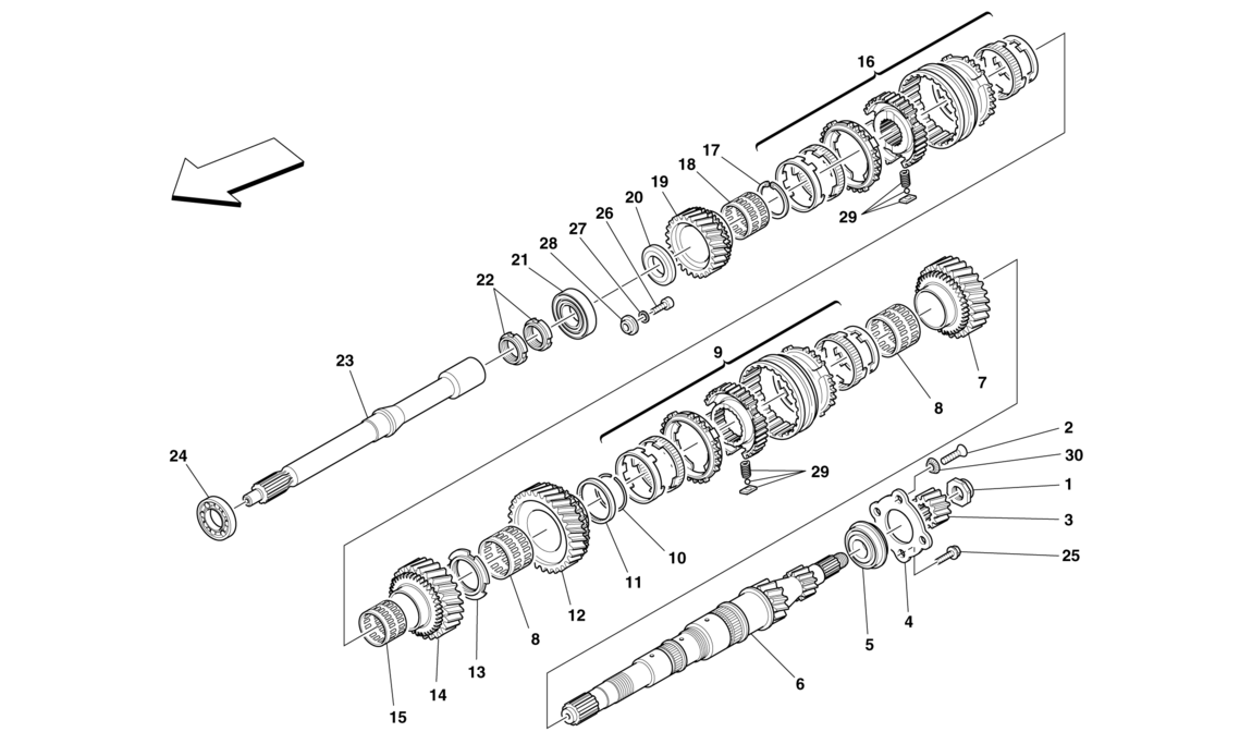 Schematic: Primary Shaft Gears