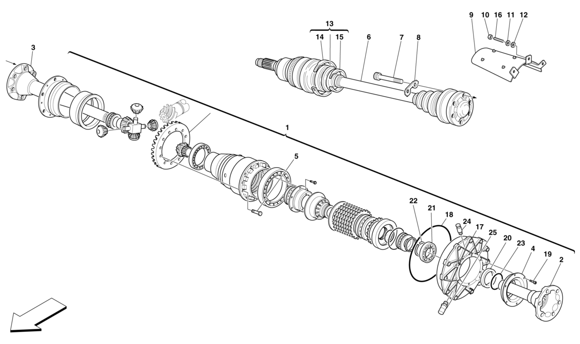 Schematic: Differential And Axle Shaft