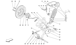 Front Suspension - Shock Absorber And Brake Disc