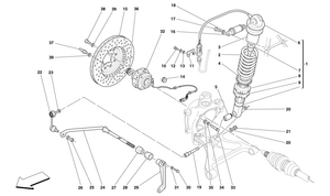 Rear Suspension - Shock Absorber And Brake Disc