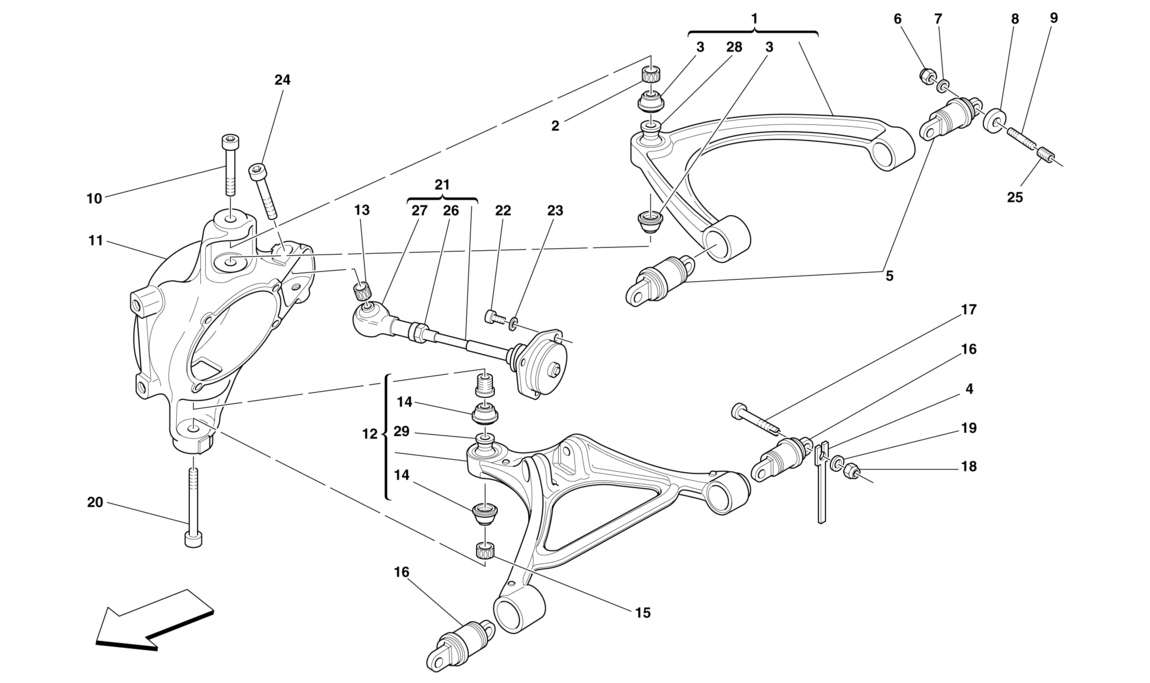 Schematic: Rear Suspension - Arms