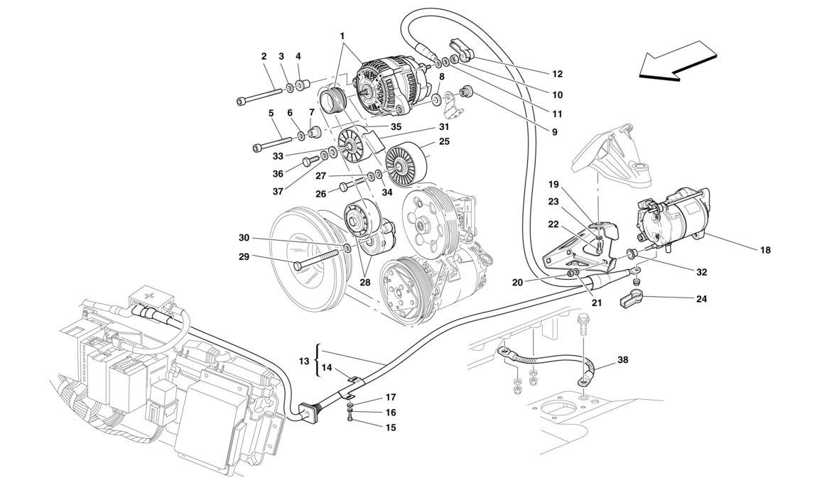 Schematic: Alternator - Starter Motor