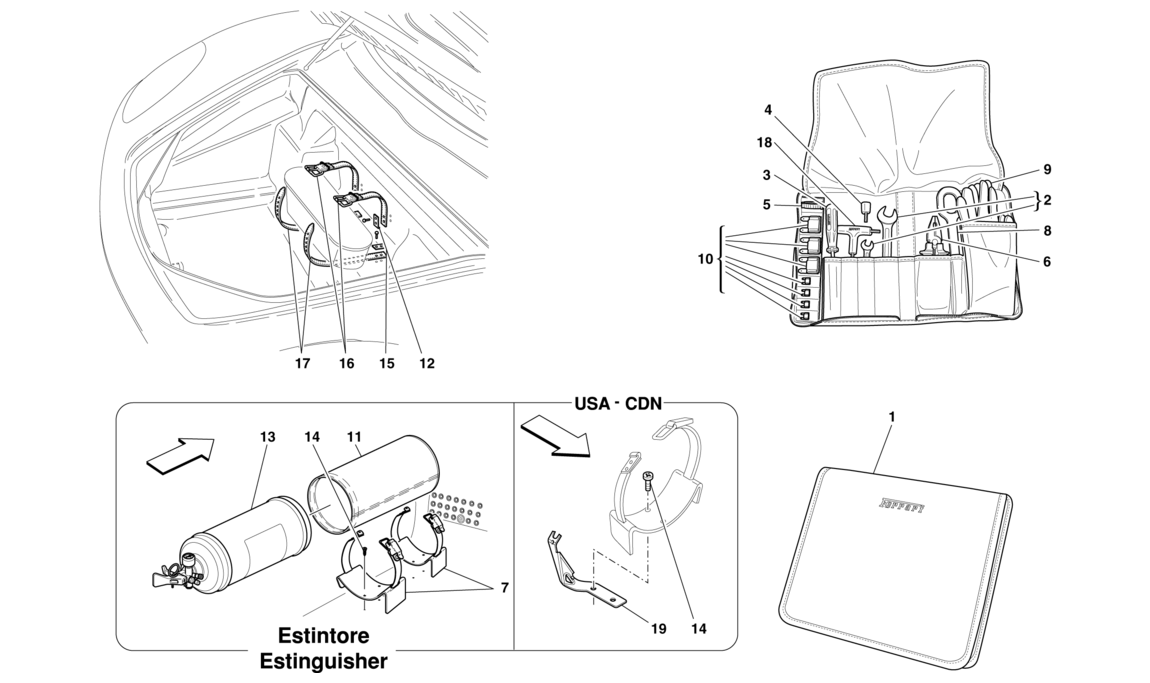 Schematic: Tools And Accessories Provided With Vehicle