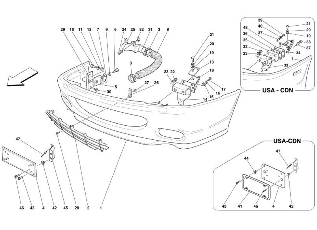 Schematic: Front Bumper