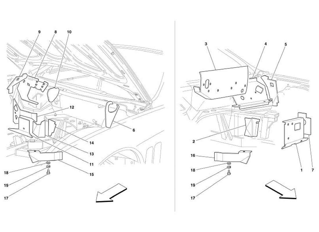 Schematic: Engine Compartment Fire-Proof Insulations -Valid For Gd-