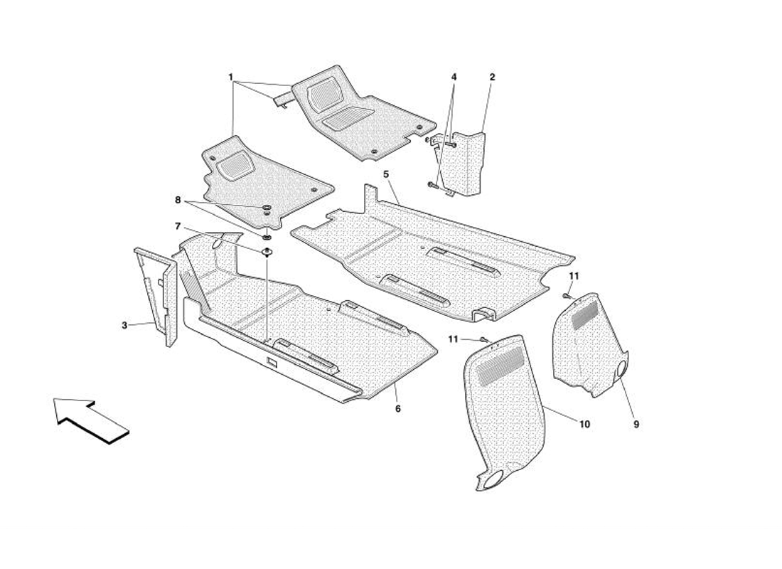 Schematic: Passengers Compartment Upholstery And Carpets