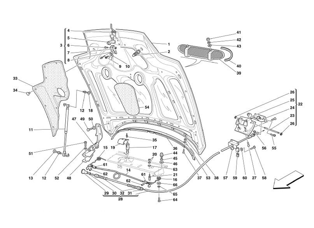 Schematic: Engine Bonnet